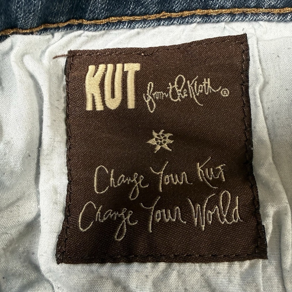 Kut from the Kloth Catherine Boyfriend Jeans Blue Med Wash Mid Rise Stretch 12 - Picture 8 of 13